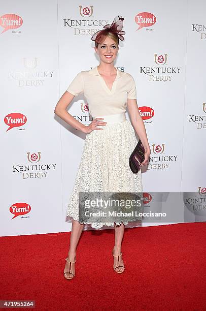 Model Lindsay Ellingston attends the 141st Kentucky Derby at Churchill Downs on May 2, 2015 in Louisville, Kentucky.