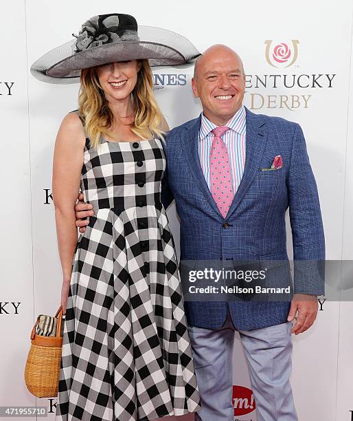 Bridget Norris and actor Dean Norris attend the 141st Kentucky Derby at Churchill Downs on May 2, 2015 in Louisville, Kentucky.