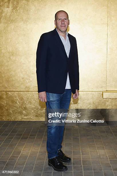 Michael Rock attend Fondazione Prada Press Conference on May 2, 2015 in Milan, Italy.