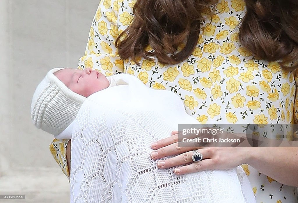 The Duke And Duchess Of Cambridge Depart The Lindo Wing With Their Daughter