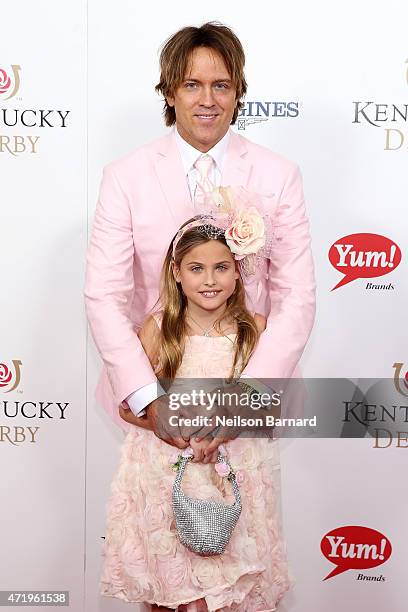 Larry Birkhead and Dannielynn Birkhead attend the 141st Kentucky Derby at Churchill Downs on May 2, 2015 in Louisville, Kentucky.