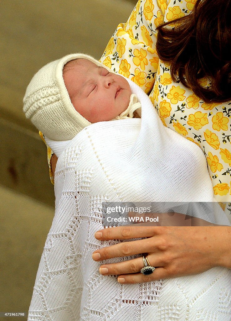 The Duke And Duchess Of Cambridge Depart The Lindo Wing With Their Daughter