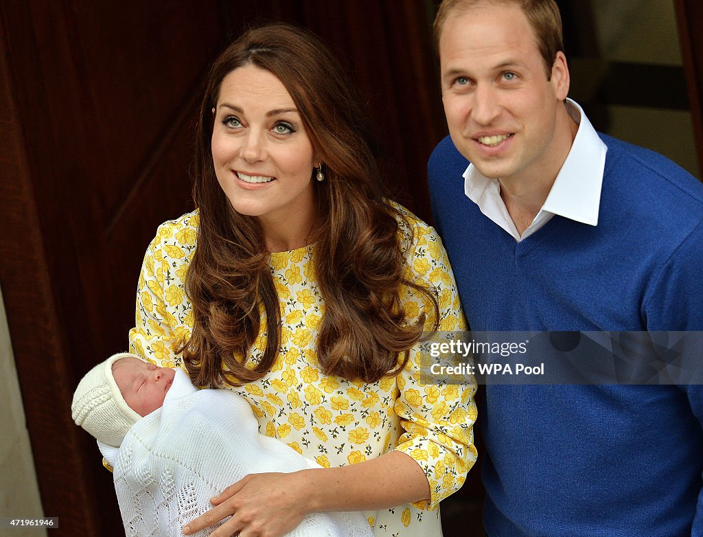 The Duke And Duchess Of Cambridge Depart The Lindo Wing With Their Daughter