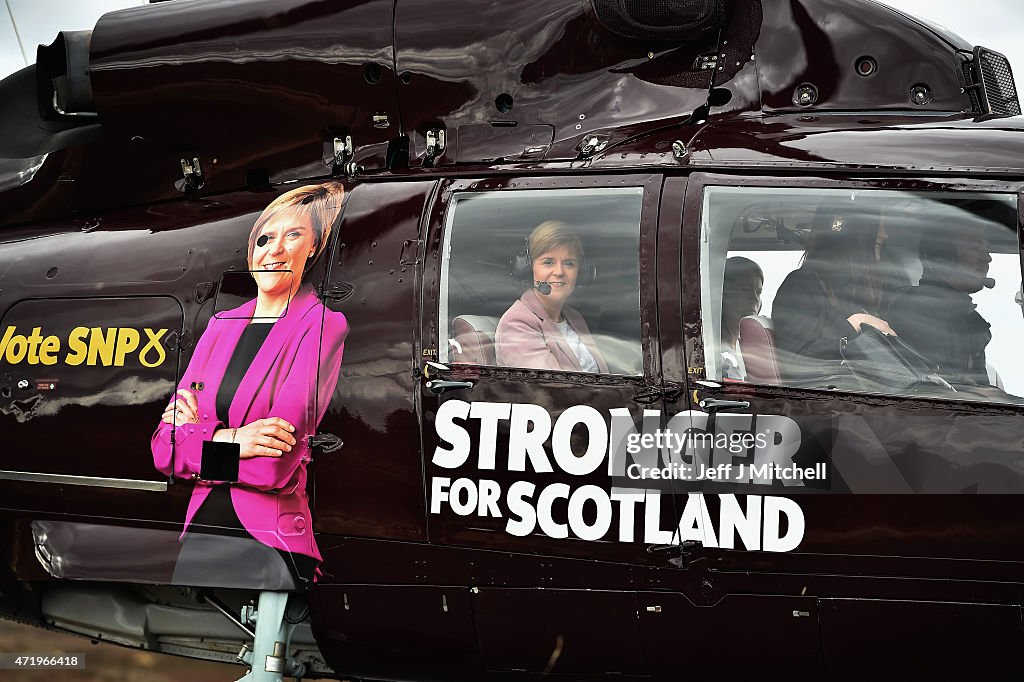 On Board Nicola Sturgeon's Helicopter As She Flies To The Isle Of Skye