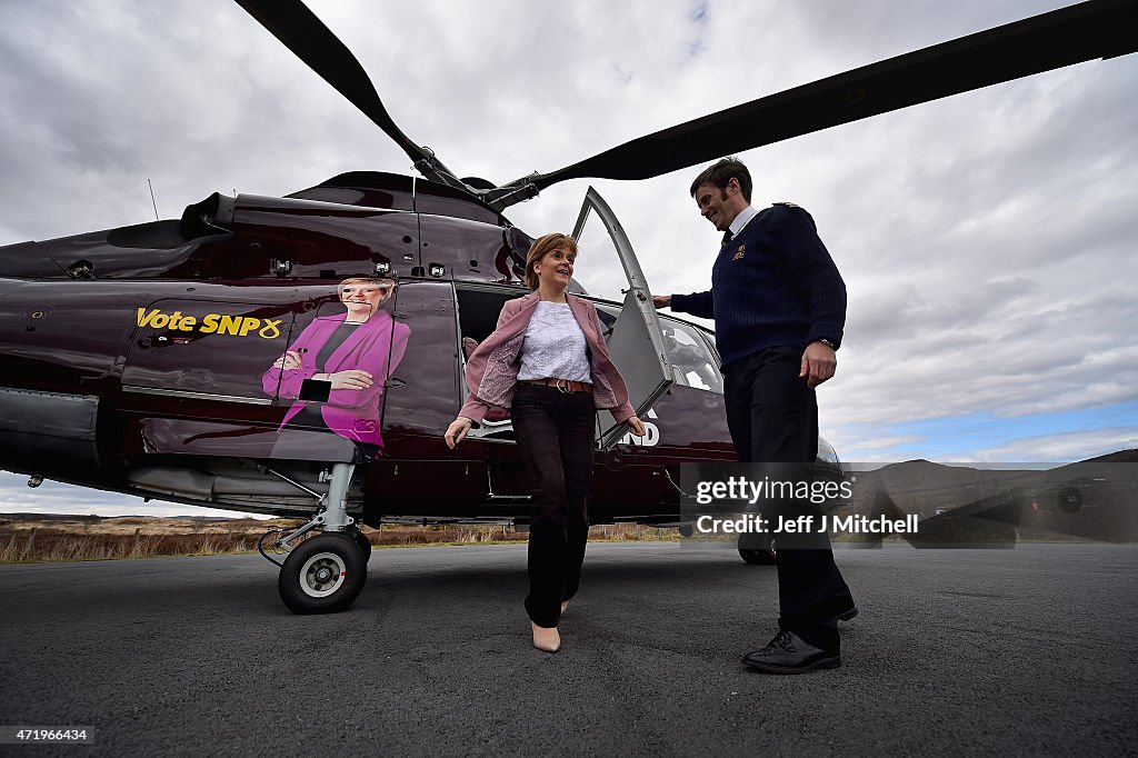 On Board Nicola Sturgeon's Helicopter As She Flies To The Isle Of Skye