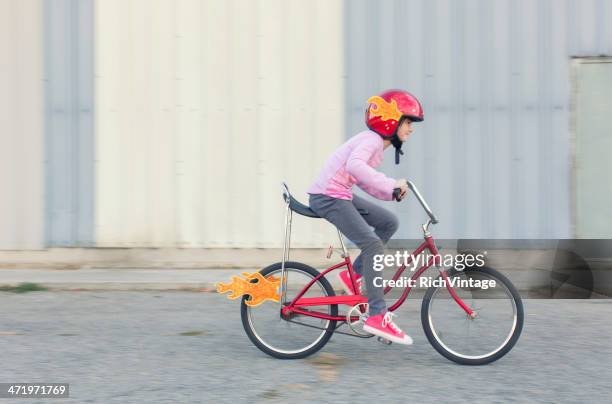 zoom - girl bike stock pictures, royalty-free photos & images