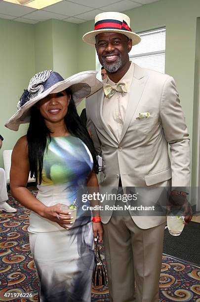 Singer Brian McKnight attends the 141st Kentucky Derby at Churchill Downs on May 2, 2015 in Louisville, Kentucky.