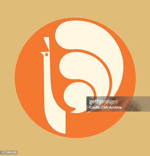 peacock - felsmalerei stock-grafiken, -clipart, -cartoons und -symbole