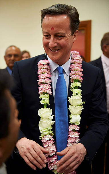 GBR: Prime Minister David Cameron Visits Neasden Hindu Temple