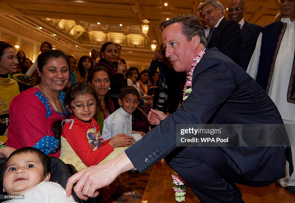 Prime Minister David Cameron Visits Neasden Hindu Temple