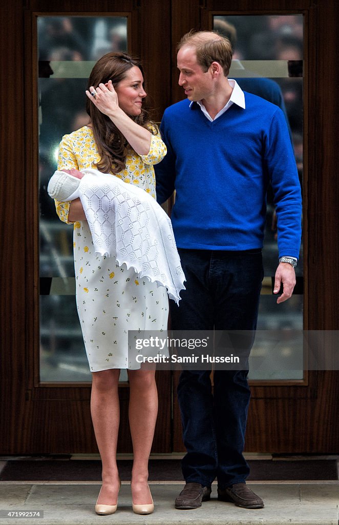 The Duke And Duchess Of Cambridge Depart The Lindo Wing With Thier Second Child