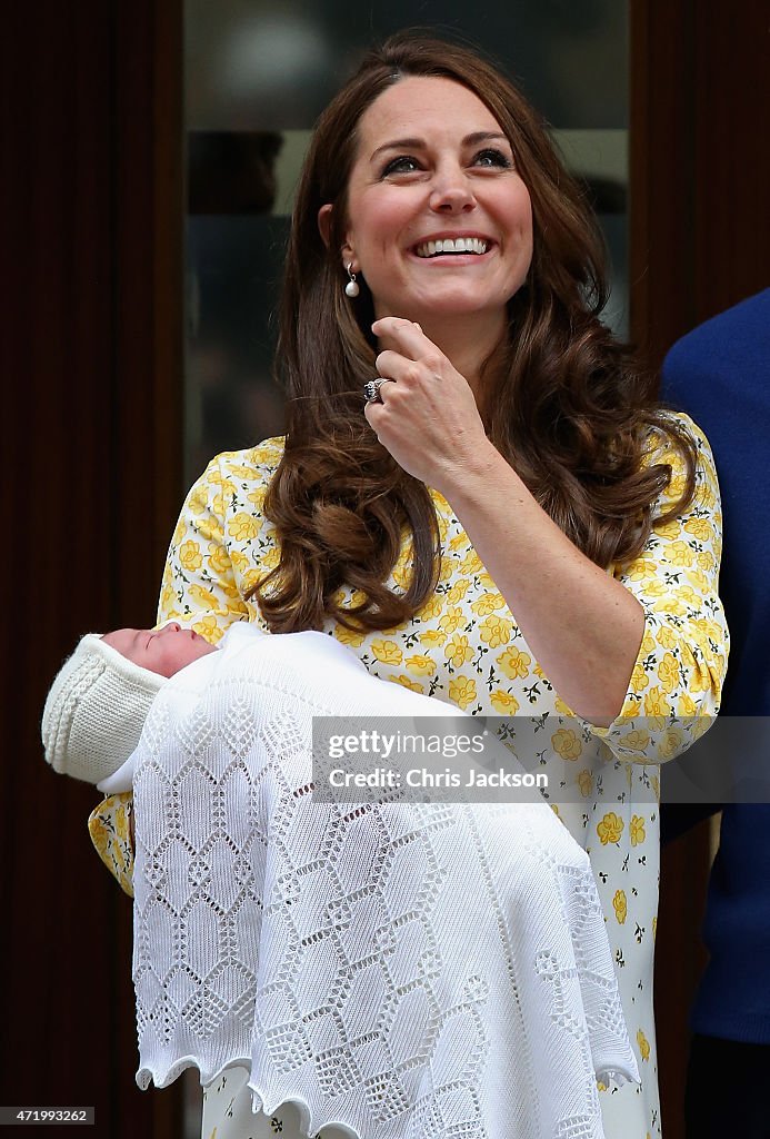 The Duke And Duchess Of Cambridge Depart The Lindo Wing With Their Daughter