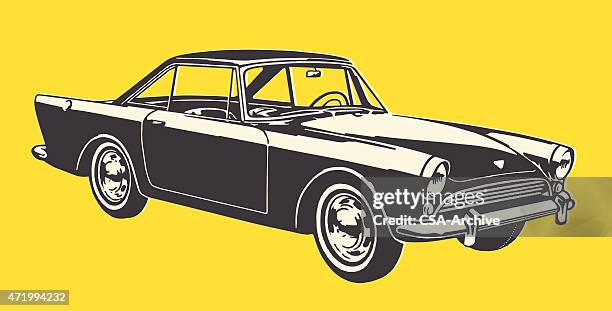 car - compact car stock illustrations