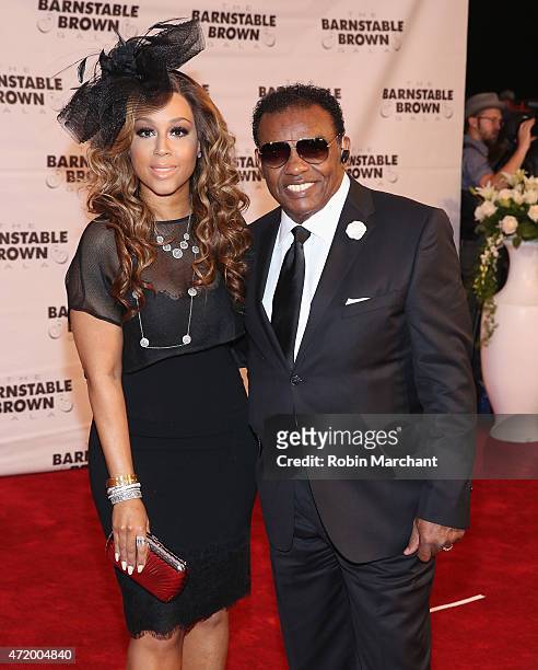Ron Isley and Kandy Johnson Isley attend 2015 Barnstable Brown Kentucky Derby Eve Gala at Barnstable Brown House on May 1, 2015 in Louisville,...