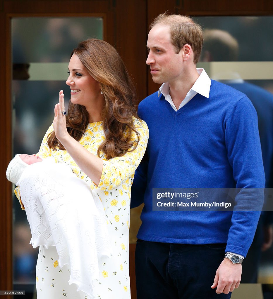 The Duke And Duchess Of Cambridge Depart The Lindo Wing With Their Daughter