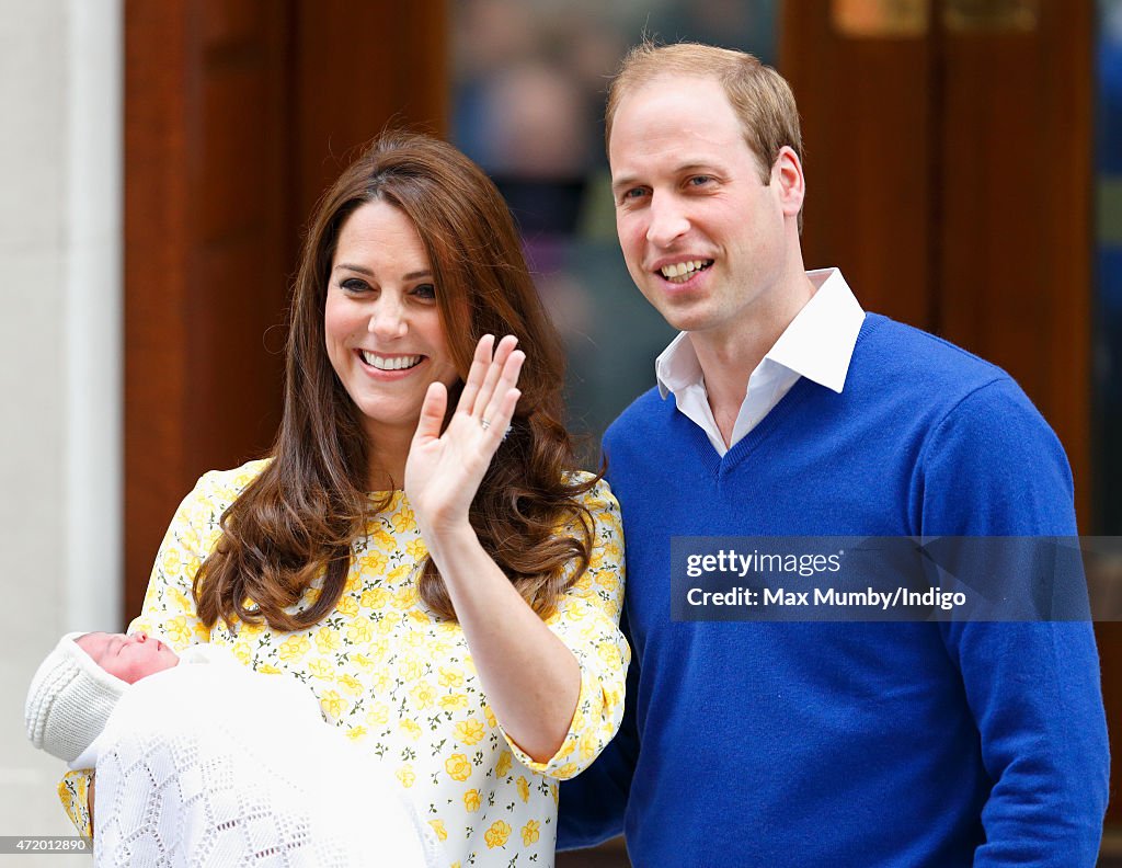 The Duke And Duchess Of Cambridge Depart The Lindo Wing With Their Daughter