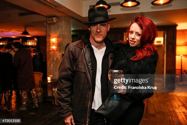 David Nicholson and Tracy Anderson attend the Artist Weekend Berlin and Soho House party with Bombay Sapphire on May 02, 2015 in Berlin, Germany.