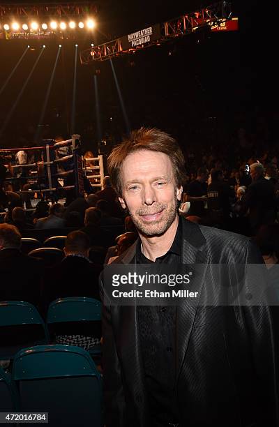 Producer Jerry Bruckheimer poses ringside at "Mayweather VS Pacquiao" presented by SHOWTIME PPV And HBO PPV at MGM Grand Garden Arena on May 2, 2015...