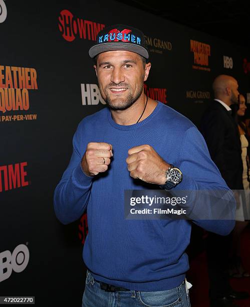 Boxer Sergey Kovalev attends the SHOWTIME And HBO VIP Pre-Fight Party for "Mayweather VS Pacquiao"at MGM Grand Hotel & Casino at on May 2, 2015 in...