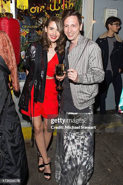 Actress Alison Brie attends the Vogue.com Dim Sum Pajama Party at Nom Wah Tea Parlor on May 2, 2015 in New York City.