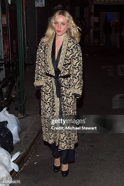 Actress Chloe Sevigny attends the Vogue.com Dim Sum Pajama Party at Nom Wah Tea Parlor on May 2, 2015 in New York City.