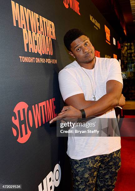 Actor Pooch Hall attends the SHOWTIME And HBO VIP Pre-Fight Party for "Mayweather VS Pacquiao" at MGM Grand Hotel & Casino on May 2, 2015 in Las...