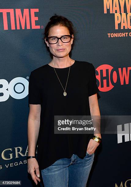 Actress Maura Tierney attends the SHOWTIME And HBO VIP Pre-Fight Party for "Mayweather VS Pacquiao" at MGM Grand Hotel & Casino on May 2, 2015 in Las...