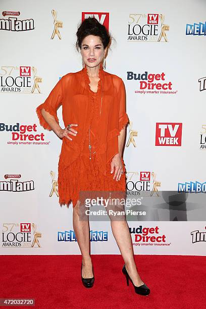 Sigrid Thornton arrives at the 57th Annual Logie Awards at Crown Palladium on May 3, 2015 in Melbourne, Australia.