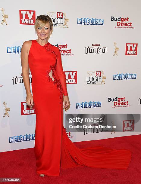 Shelley Craft arrives at the 57th Annual Logie Awards at Crown Palladium on May 3, 2015 in Melbourne, Australia.