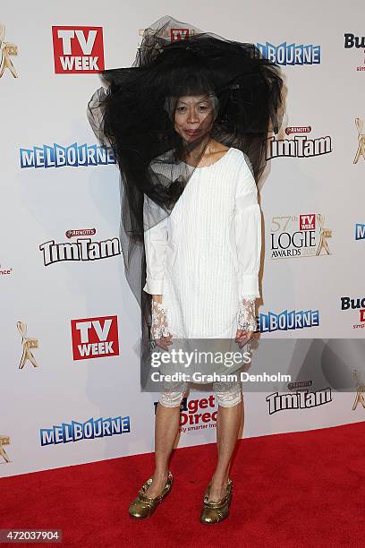 Lee Lin Chin arrives at the 57th Annual Logie Awards at Crown Palladium on May 3, 2015 in Melbourne, Australia.