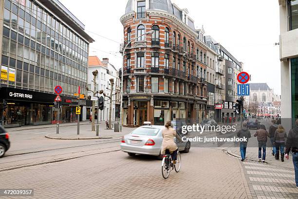 street national straat - antwerpen stockfoto's en -beelden