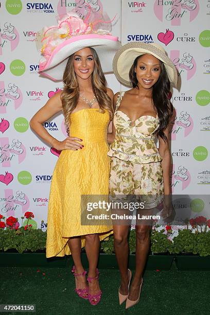 How2Girl / radio personality Courtney Sixx and actress Tanisha Harper arrive at the 2nd Annual How2Girl Kentucky Derby Ladies Luncheon on May 2, 2015...