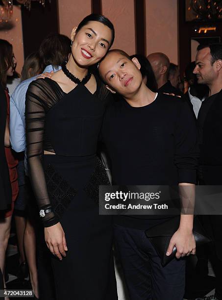 Model Liu Wen and designer Jason Wu attend Liu Wen, Wendi Murdoch, Laurent Claquin x Qeelin Host A Private Cocktail Party To Celebrate The Met Gala...