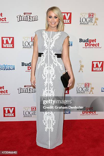 Jane Bunn arrives at the 57th Annual Logie Awards at Crown Palladium on May 3, 2015 in Melbourne, Australia.