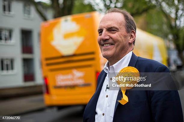Simon Hughes, the incumbent Liberal Democrat MP for Bermondsey and Old Southwark, waits for Liberal Democrat leader Nick Clegg to arrive at...