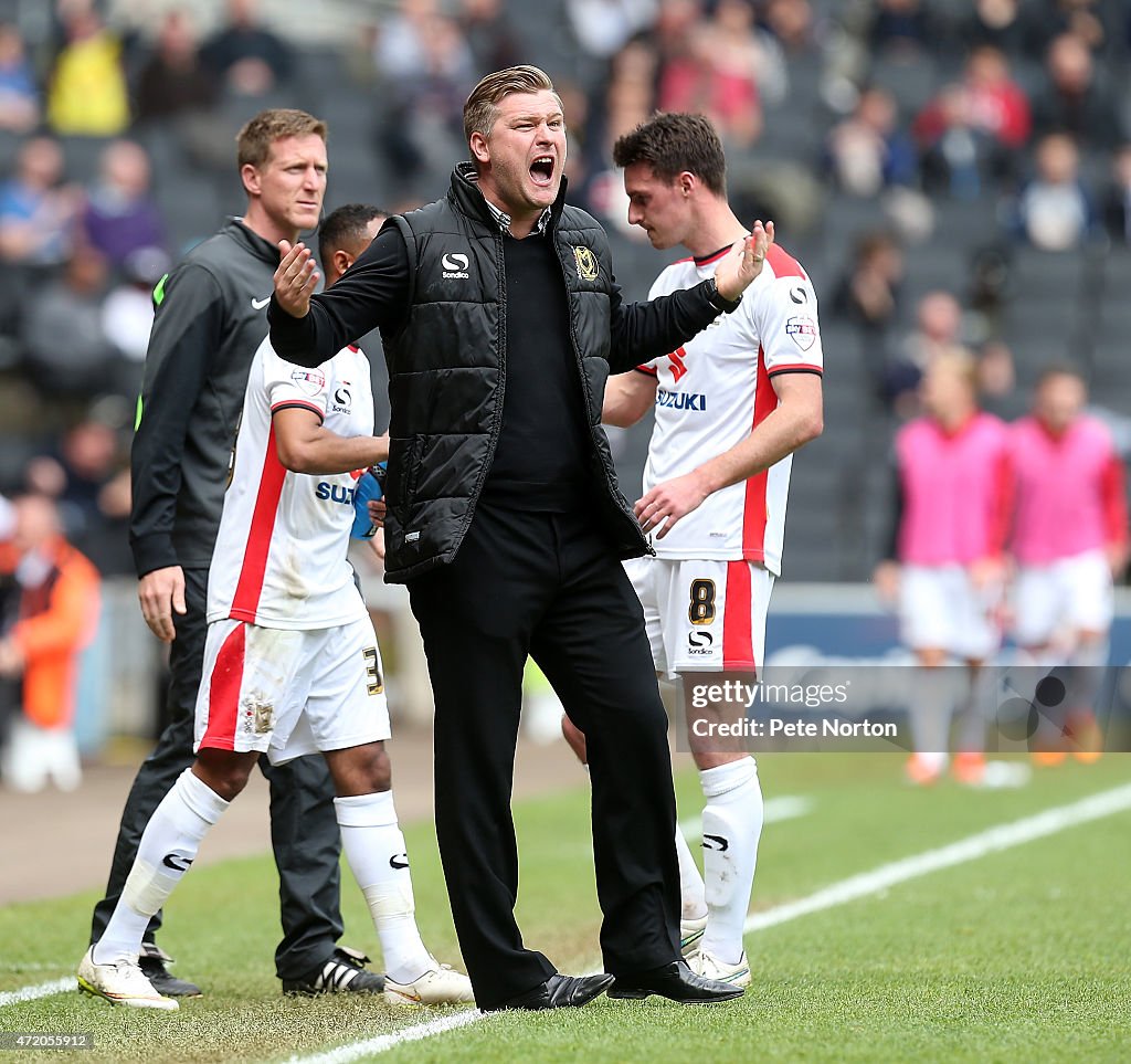 MK Dons v Yeovil Town: Sky Bet League One