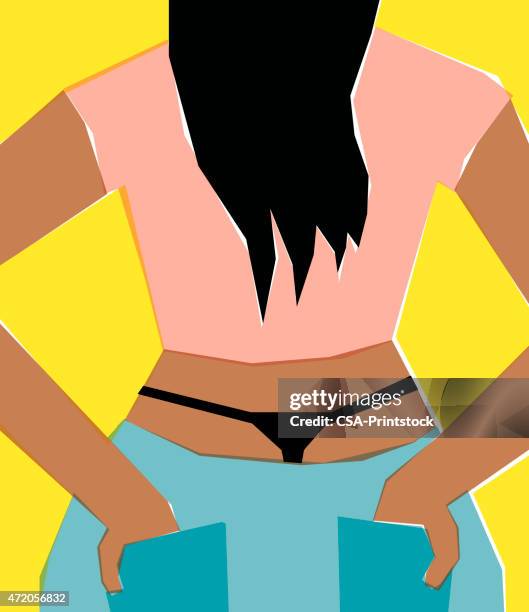 stockillustraties, clipart, cartoons en iconen met booty-licious - alleen volwassenen