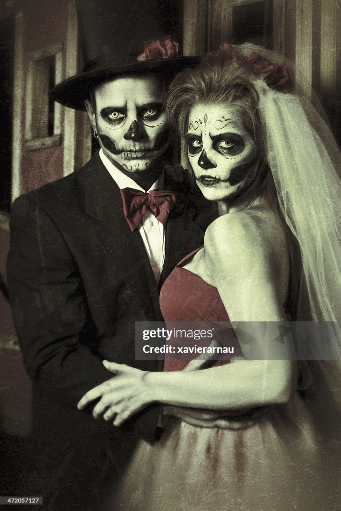 Dead bride and groom