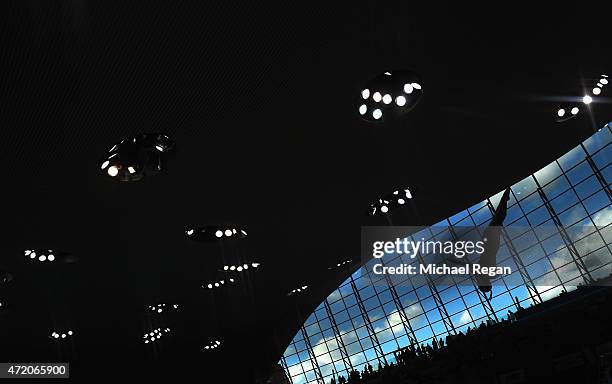 Competitor in action in the parctise session during day 3 of the FINA/NVC Diving World Series at Aquatics Centre on May 3, 2015 in London, England.