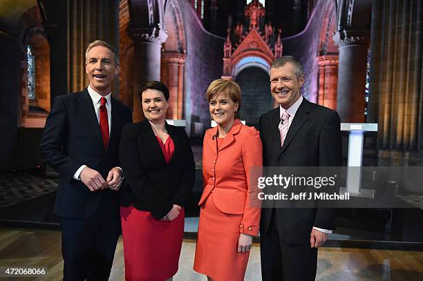 Scottish Conservative Party leader Ruth Davidson, Scottish Labour Leader Jim Murphy, First Minister and leader of the SNP Nicola Sturgeon and...