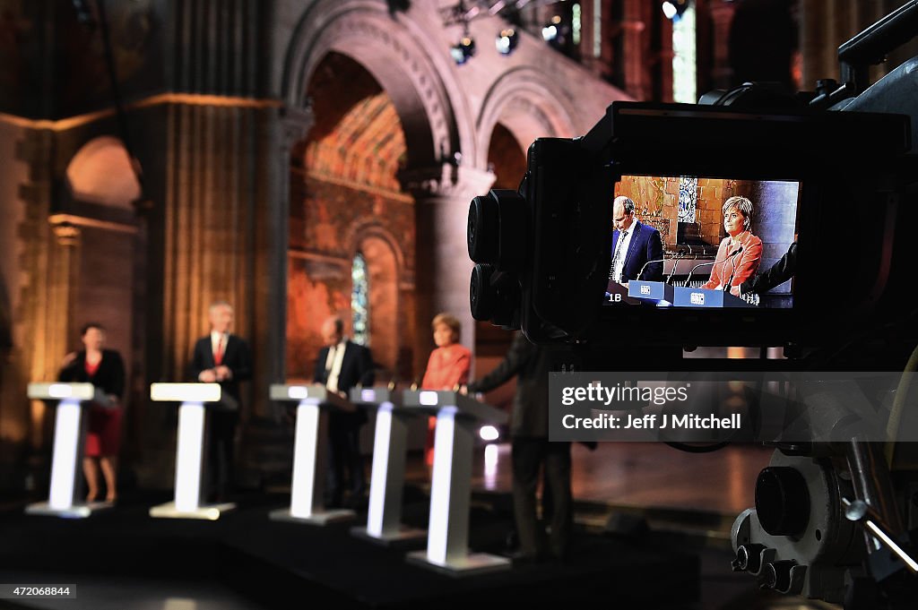 Scottish Political Leaders Attend Televised Debate In Edinburgh
