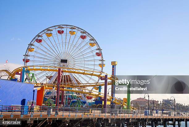 pacific park santa monica pier in - santa monica pier stock-fotos und bilder