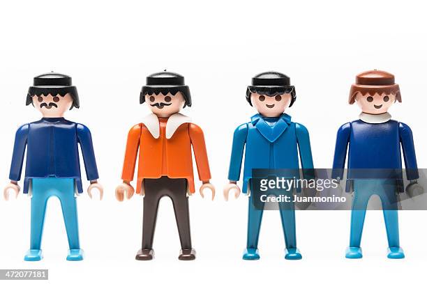 playmobil male figurines - playmobil stock pictures, royalty-free photos & images