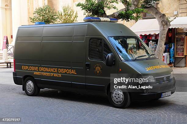 bomb squad,valletta,maltese islands. - bomb squad stock pictures, royalty-free photos & images