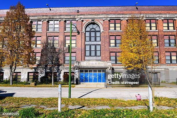 tilden high school, chicago - high school building exterior stock pictures, royalty-free photos & images