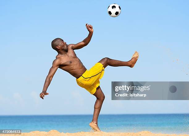 beach soccer - beach football stock pictures, royalty-free photos & images