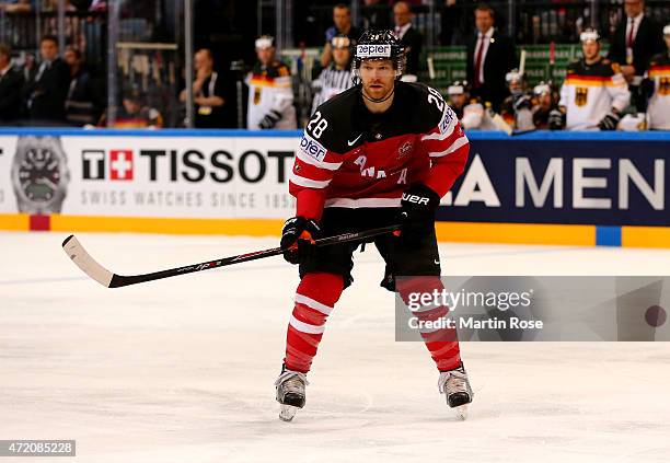 Claude Giroux of Canada skates against Germany during the IIHF World Championship group A match between Canada and Germany on May 3, 2015 in Prague,...