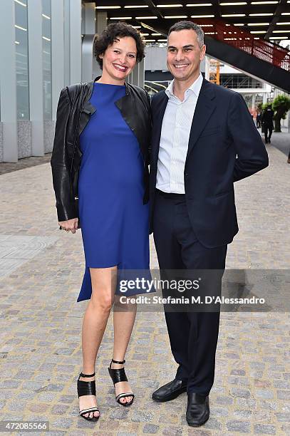 Cecilia Alemani and Massimiliano Gioni attend the Fondazione Prada Opening on May 3, 2015 in Milan, Italy.