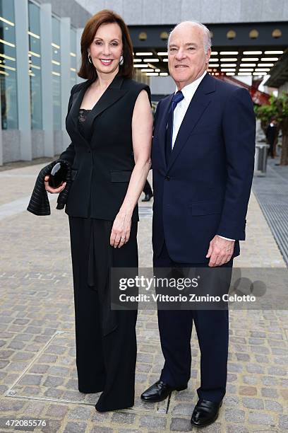 Marie-Josee Kravis and Henry Kravis attend the Fondazione Prada Opening on May 3, 2015 in Milan, Italy.