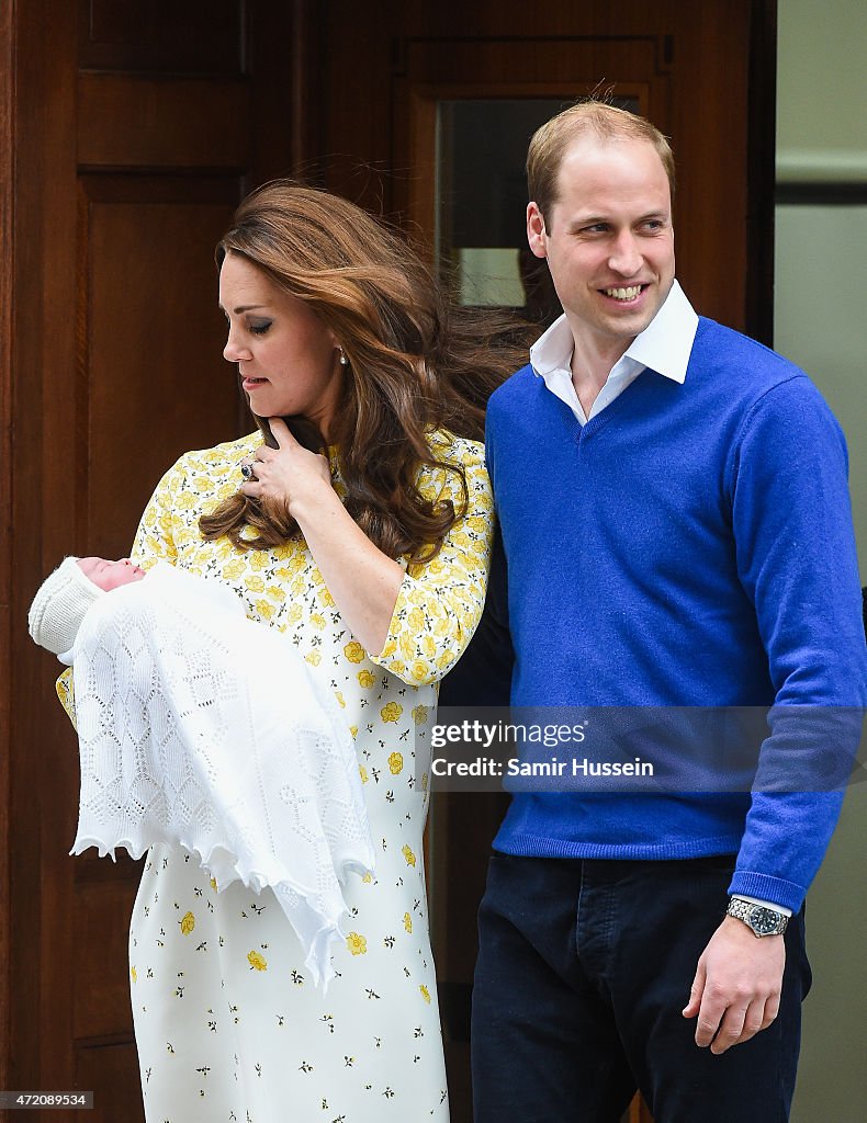 The Duke And Duchess Of Cambridge Depart The Lindo Wing With Thier Second Child